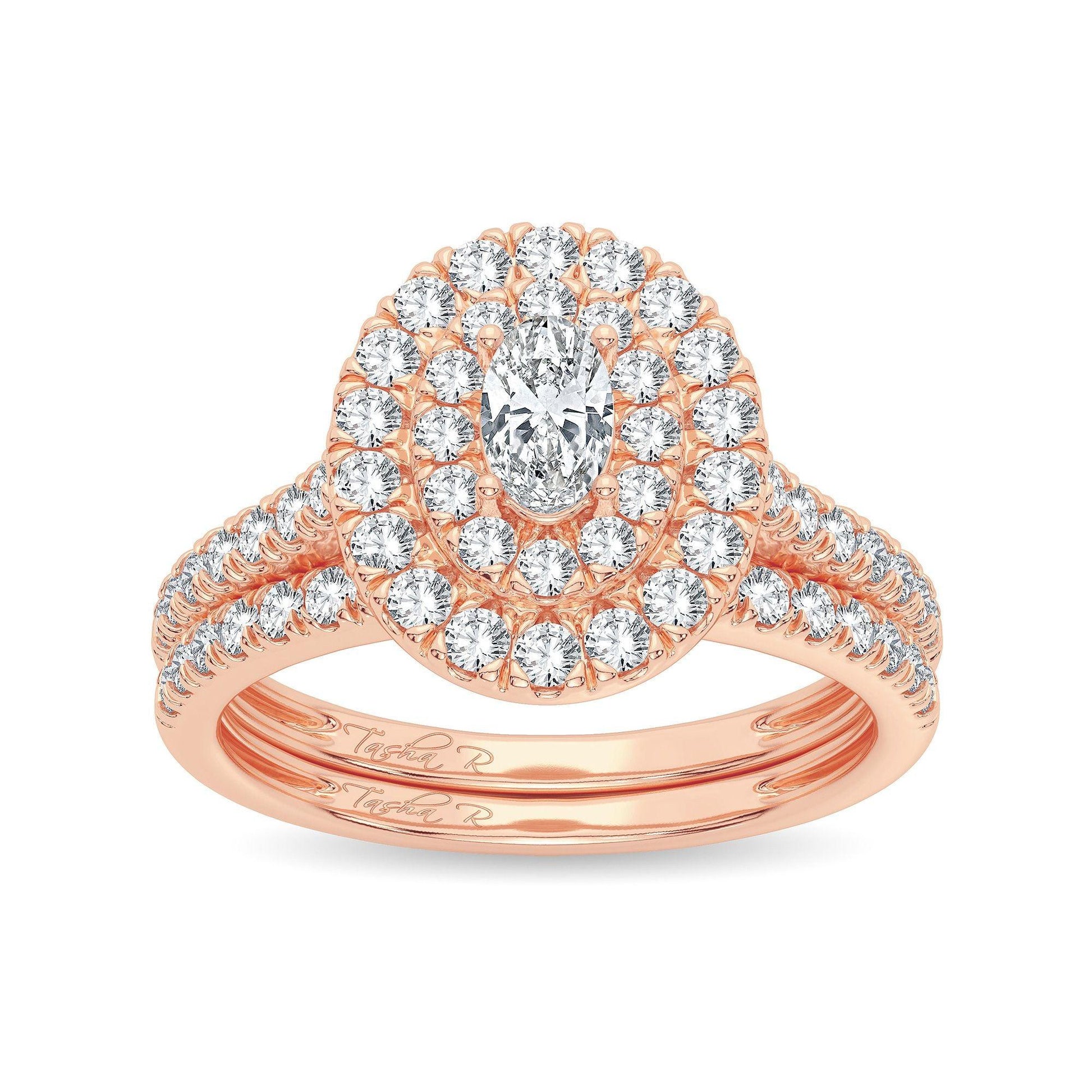 14K 1.00CT Diamond Bridal Ring - Johnny Dang & Co