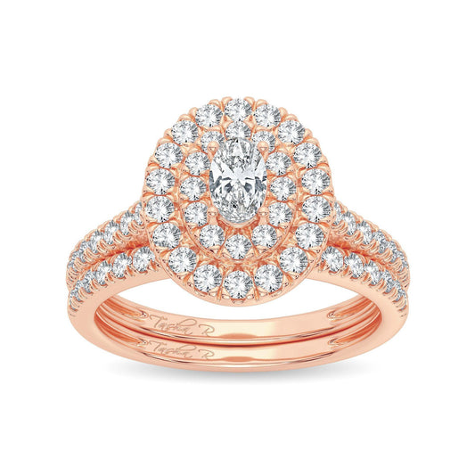 14K 1.00CT Diamond Bridal Ring - Johnny Dang & Co