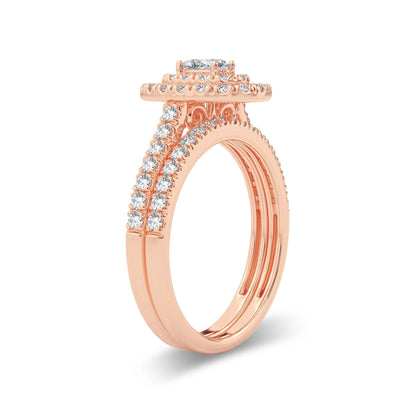 14K 1.00CT Diamond Bridal Ring - Johnny Dang & Co