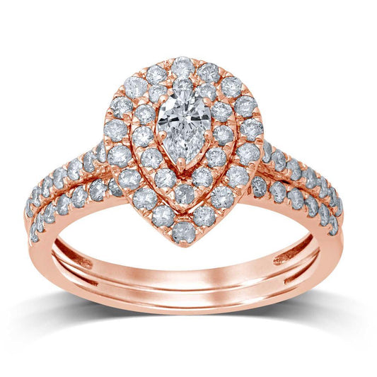 14K 1.00CT Diamond BRIDAL RING - Johnny Dang & Co