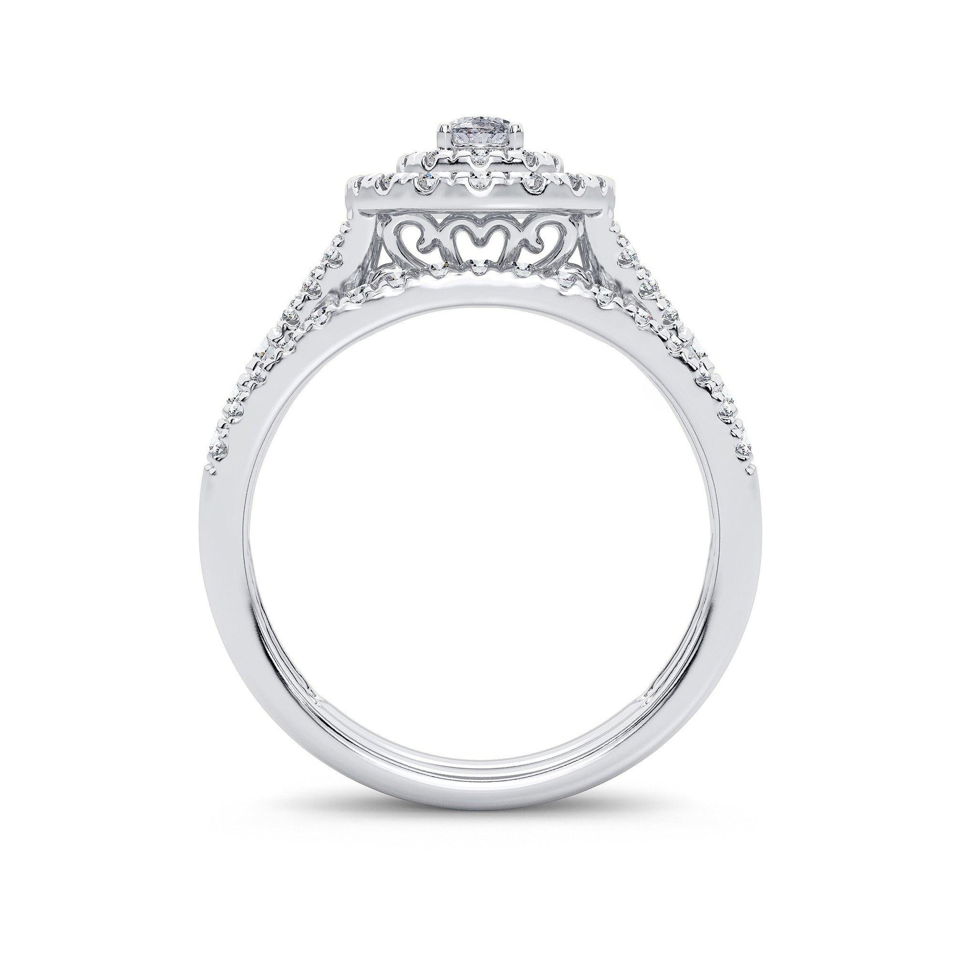 14K 1.00CT Diamond Bridal Ring - Johnny Dang & Co