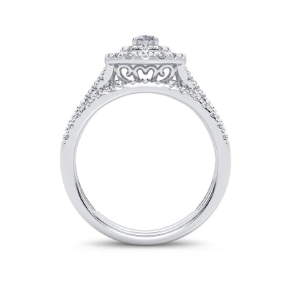 14K 1.00CT Diamond Bridal Ring - Johnny Dang & Co