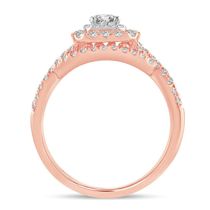 14K 1.00CT DIAMOND BRIDAL RING - Johnny Dang & Co