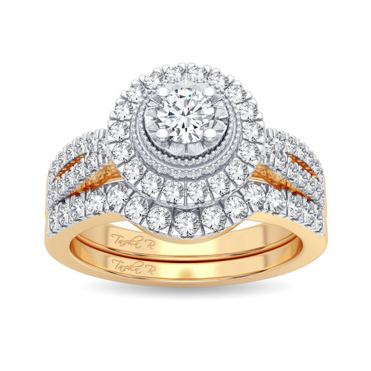 14K 0.75CT Diamond Bridal Ring - Johnny Dang & Co