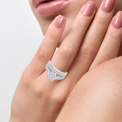 14K 1.00ct Diamond Bridal Ring - Johnny Dang & Co