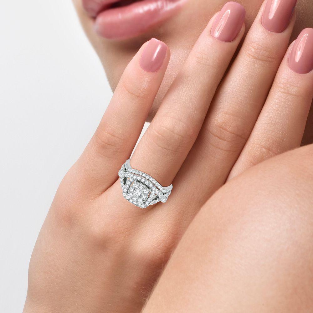 14K 1.50ct Diamond Bridal Ring - Johnny Dang & Co