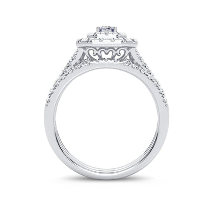 14K 1.00CT Diamond Bridal Ring - Johnny Dang & Co