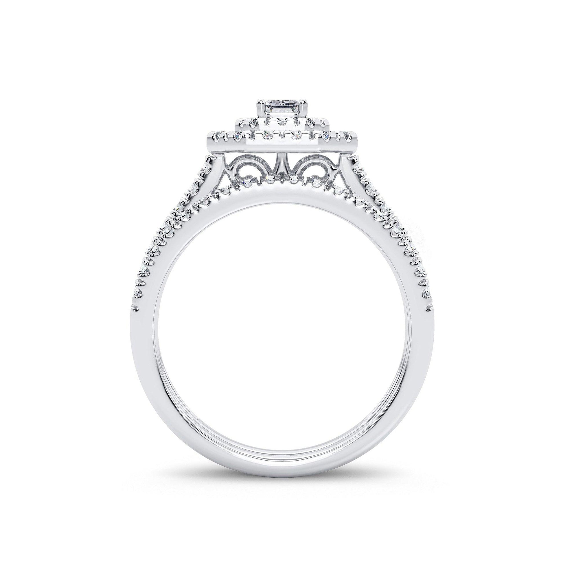 14K 1.00CT Diamond Bridal Ring - Johnny Dang & Co