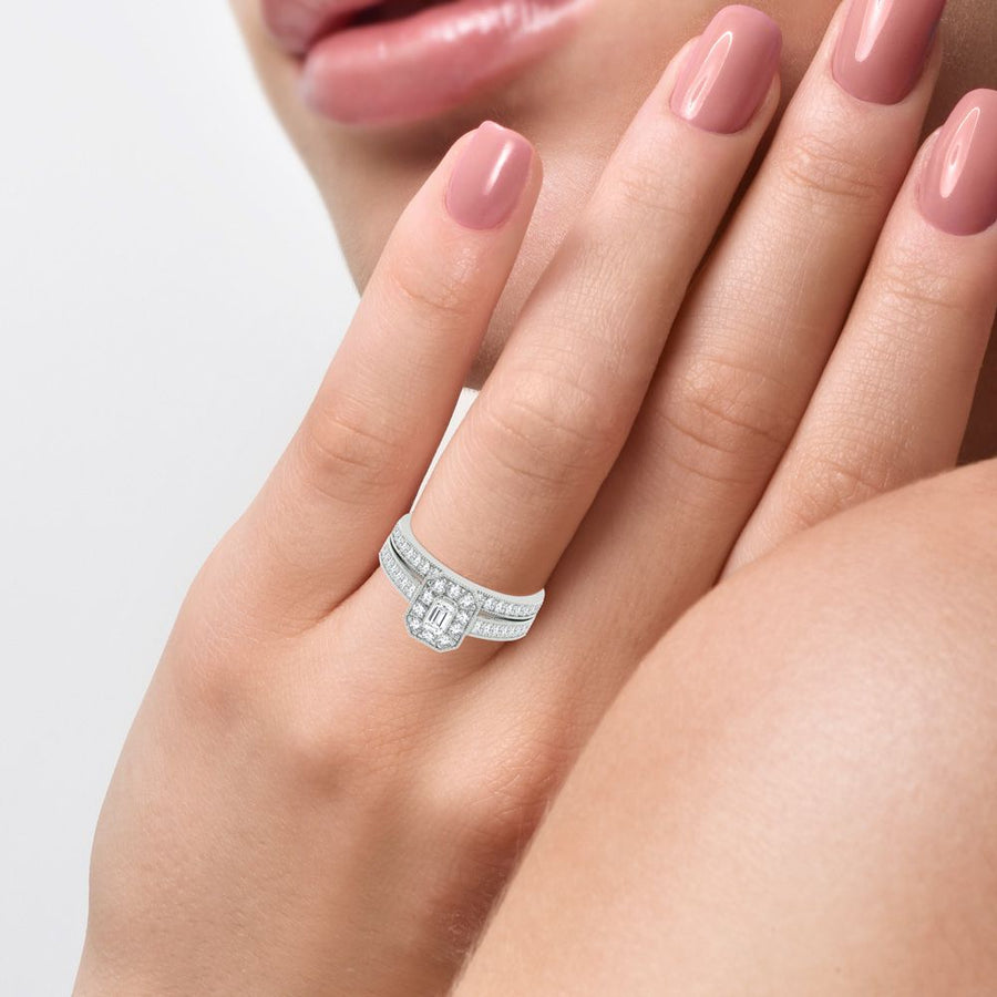 14K 0.68ct Diamond Bridal Ring