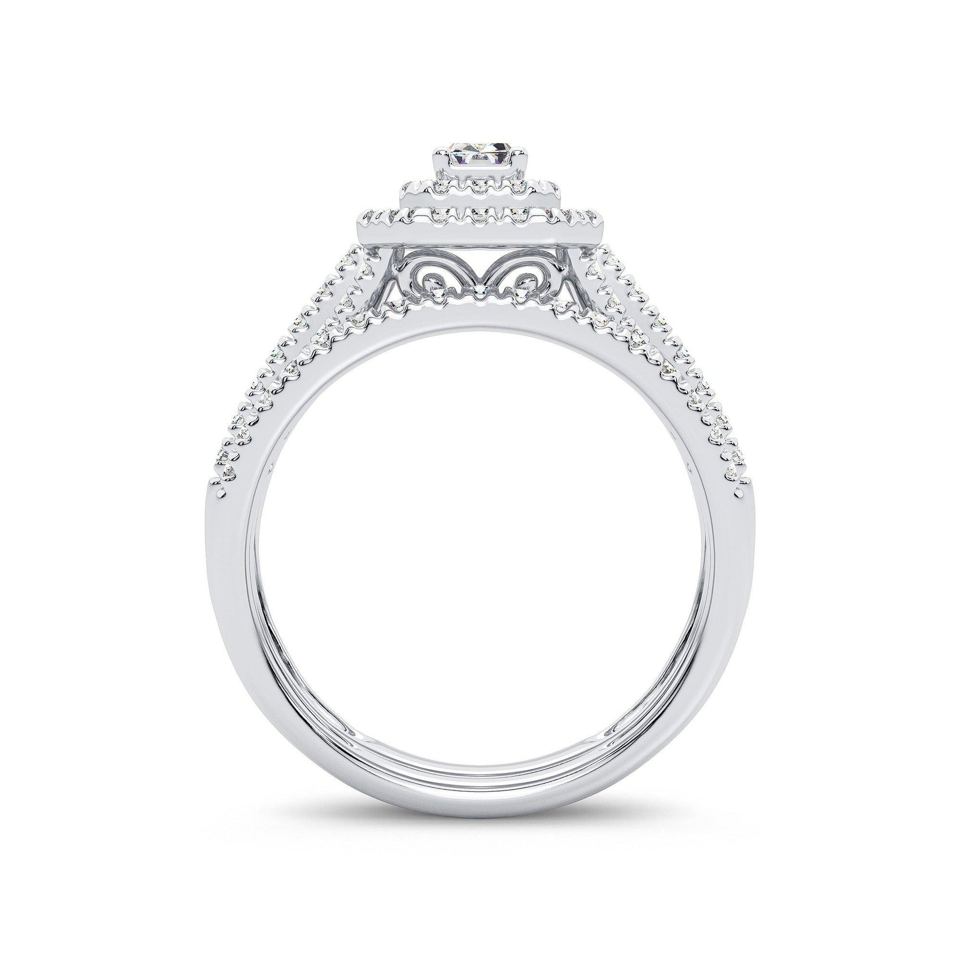 14K 1.00CT Diamond Bridal Ring - Johnny Dang & Co