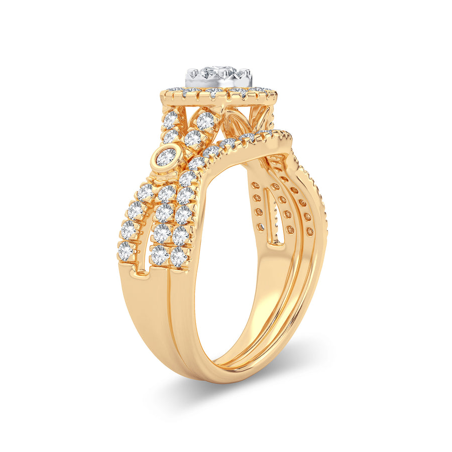 14K 1.00CT Diamond Bridal Ring