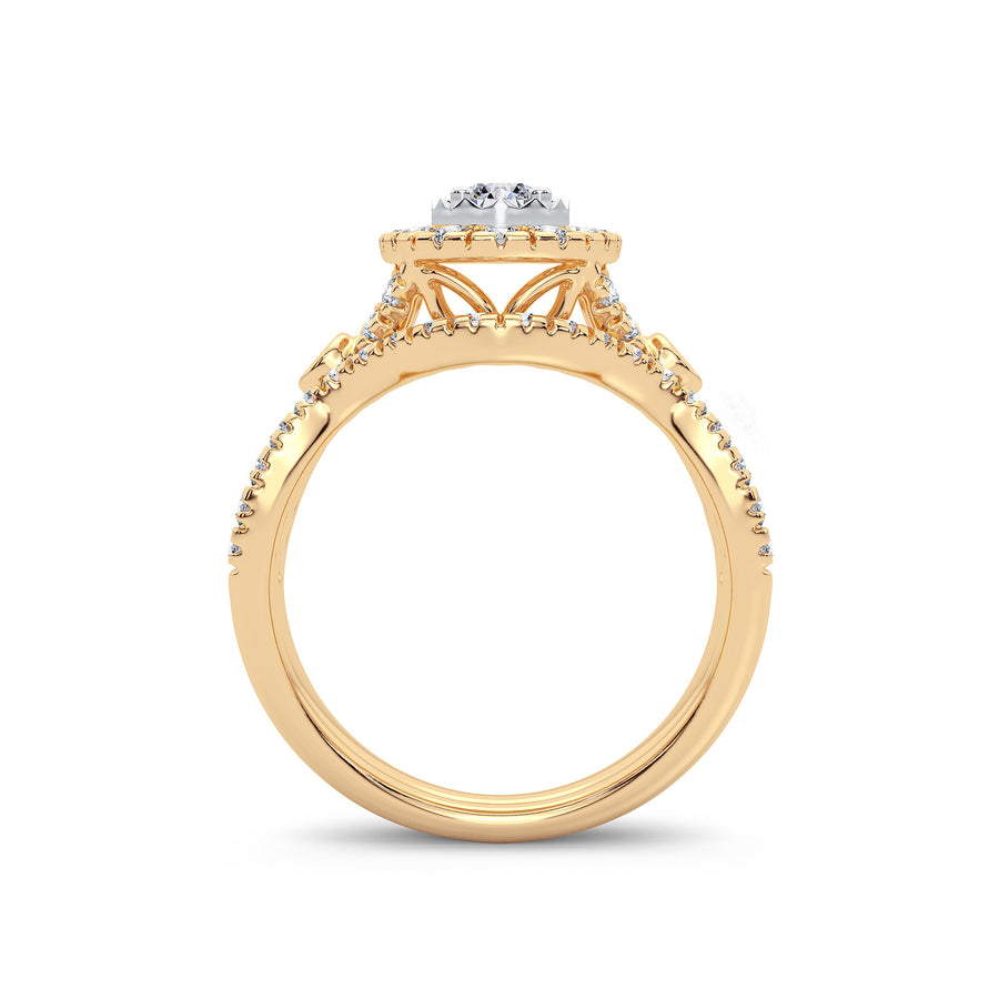 14K 1.00CT Diamond Bridal Ring