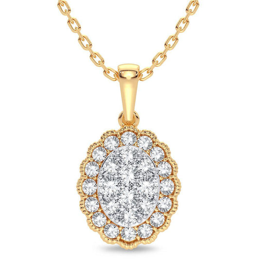14K 0.33CT Diamond Pendant - Johnny Dang & Co