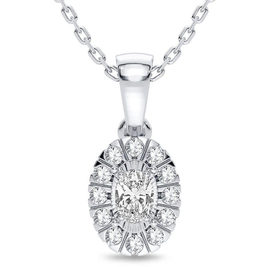 14K 0.25CT Diamond Pendant - Johnny Dang & Co