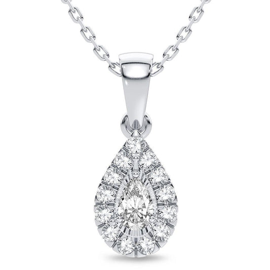 14K 0.25CT Diamond Pendant - Johnny Dang & Co