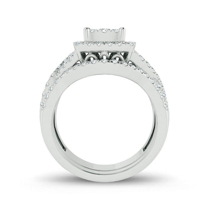14K 1.00ct Diamond Bridal Ring - Johnny Dang & Co