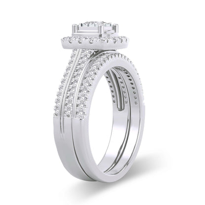 14K 0.64CT Diamond Bridal Ring - Johnny Dang & Co