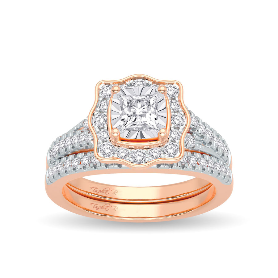 14K 0.62CT Diamond Bridal Ring