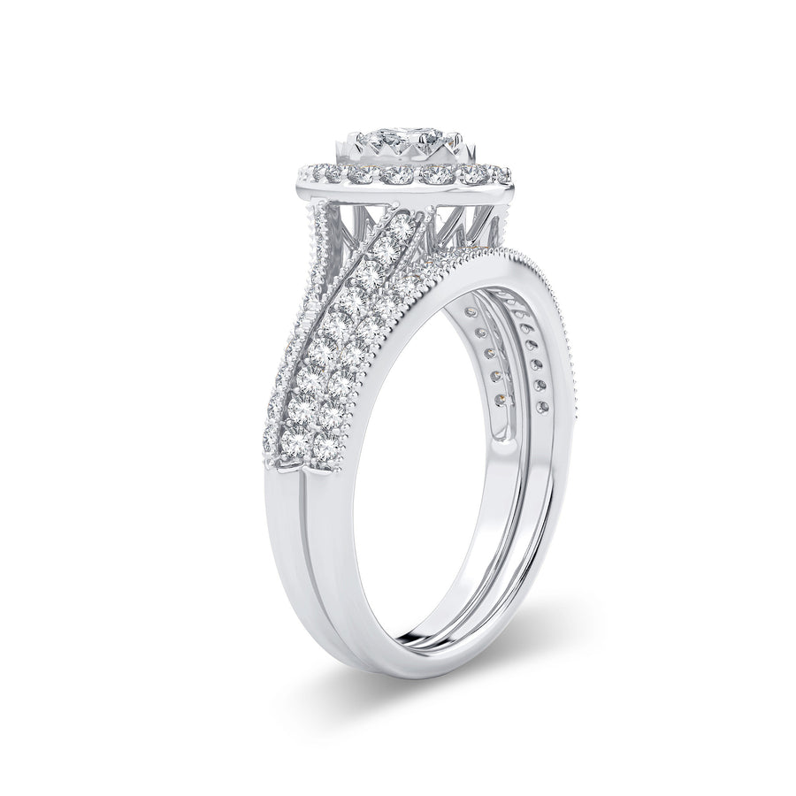 14K 0.96CT Diamond Bridal Ring