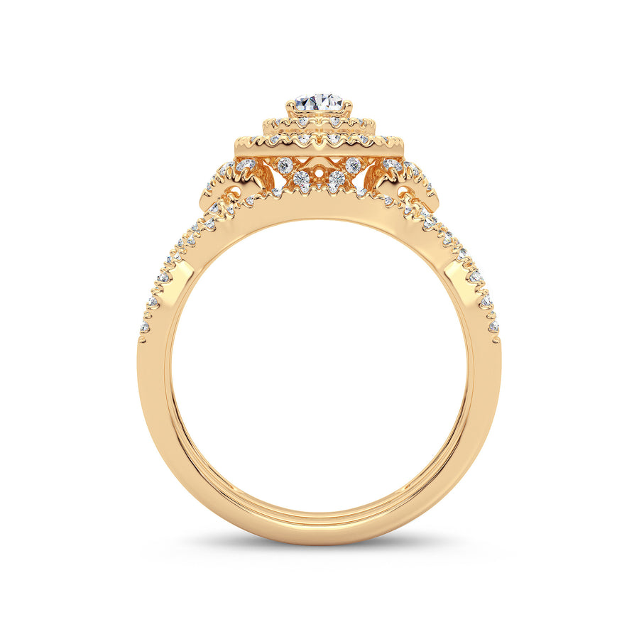 14K 1.00CT Diamond Bridal Ring