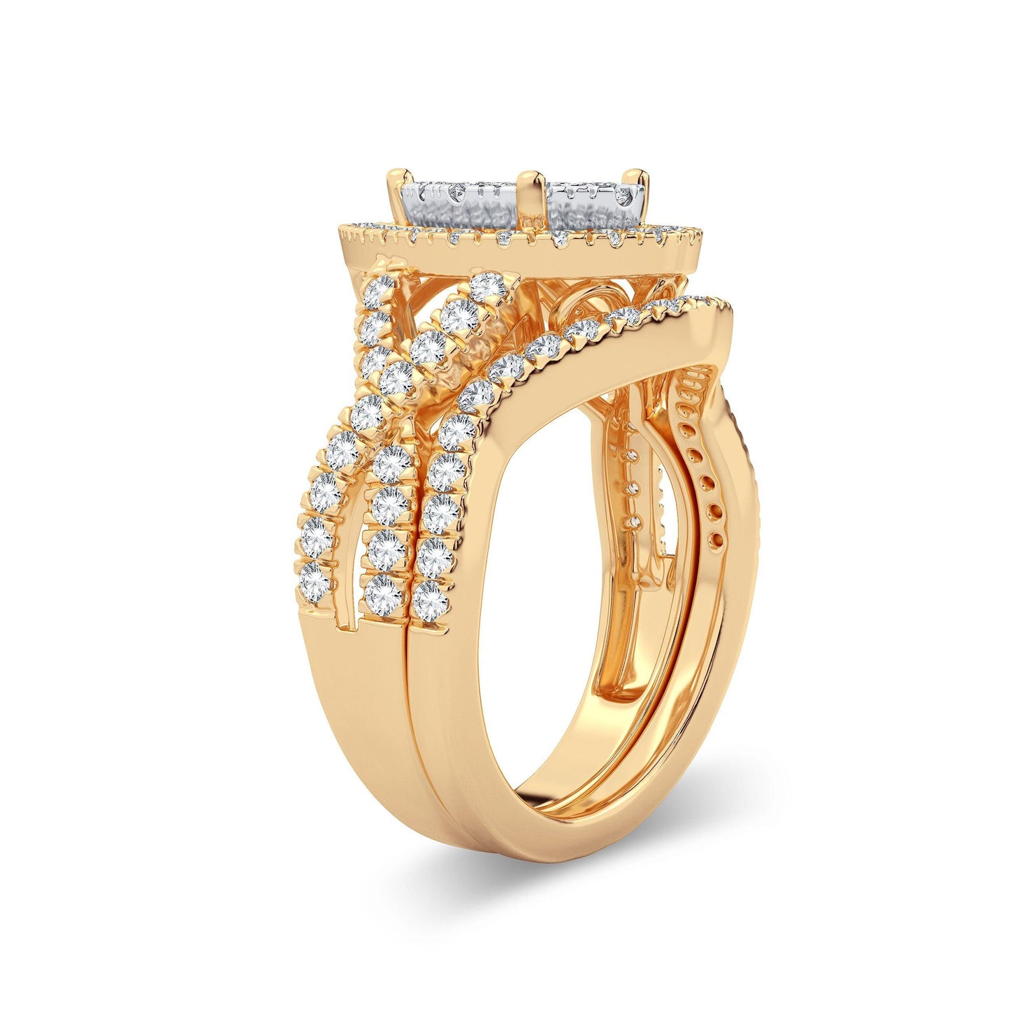 14K 1.50CT Diamond Bridal Ring - Johnny Dang & Co