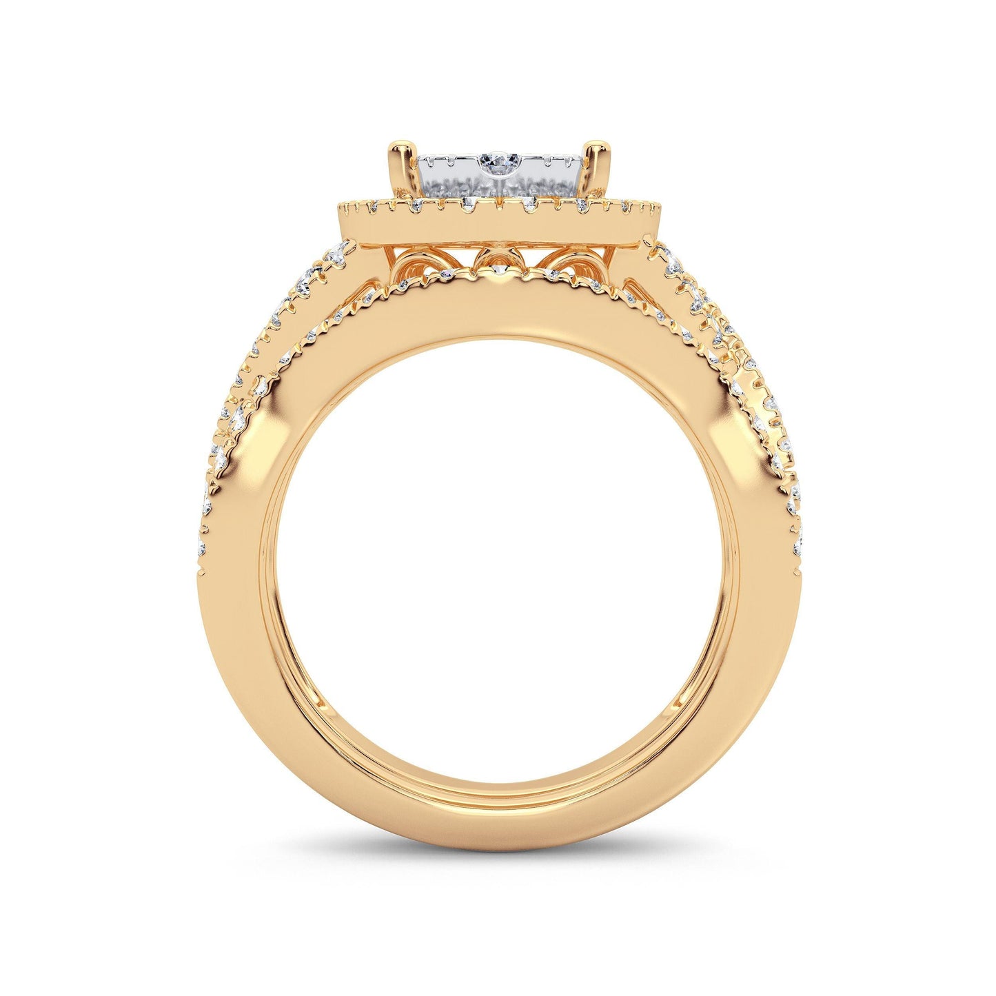 14K 1.50CT Diamond Bridal Ring - Johnny Dang & Co