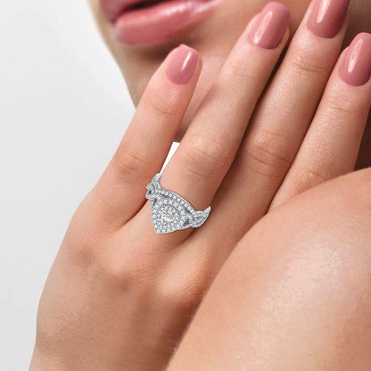 14K 1.03CT Diamond Bridal Ring - Johnny Dang & Co