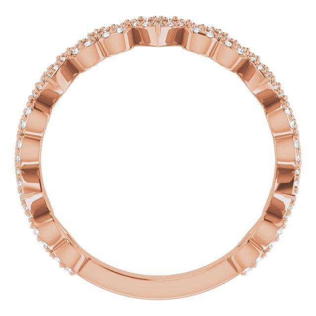 JDTK-SP124362- 14K Rose 1/3 CTW Diamond Stackable Heart Ring - Johnny Dang & Co