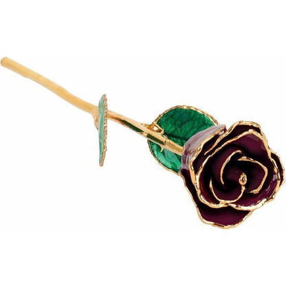 JDSP61-9047-Lacquered Burgundy Rose with Gold Trim - Johnny Dang & Co