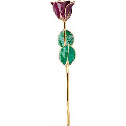 JDSP61-9047-Lacquered Burgundy Rose with Gold Trim - Johnny Dang & Co