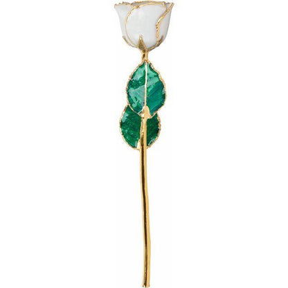 JDSP61-9087 - Lacquered Pearl Colored Rose with Gold Trim - Johnny Dang & Co
