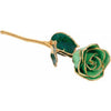 JDSP61-9089 - Lacquered Peridot Colored Rose with Gold Trim - Johnny Dang & Co