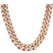 22mm Bust Down Rose Gold Cuban Chain - Johnny Dang & Co