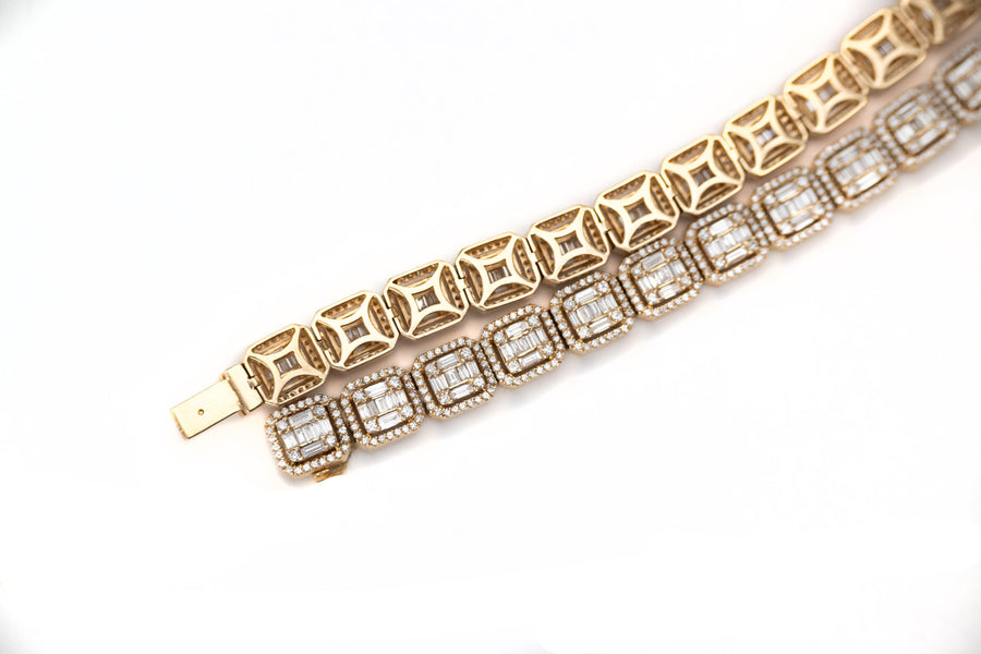 8.9mm Baguette Squares Chain - Johnny Dang & Co