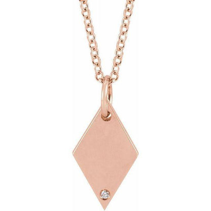 JDSP87549 - ENGRAVABLE RHOMBUS NECKLACE - Johnny Dang & Co