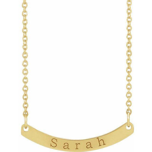 JDSP87635 - Engravable Curved Bar 18" Necklace - Johnny Dang & Co
