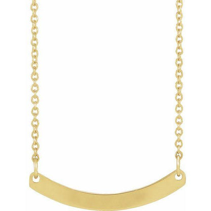 JDSP87635 - Engravable Curved Bar 18" Necklace - Johnny Dang & Co