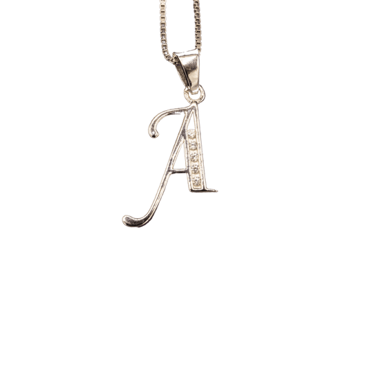 WHITE GOLD SCRIPT SILVER LETTER - Johnny Dang & Co