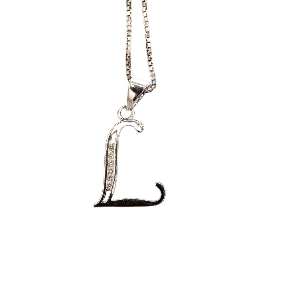 WHITE GOLD SCRIPT SILVER LETTER - Johnny Dang & Co