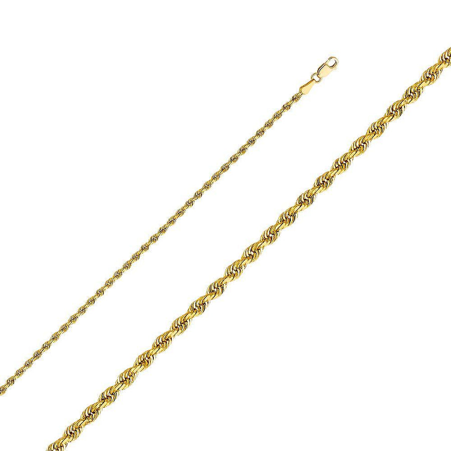 2.5mm Regular Solid Rope Chain - Johnny Dang & Co