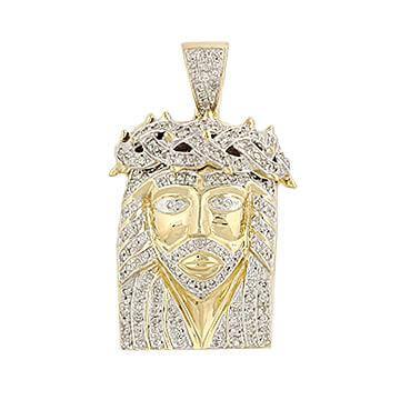 10KY 0.65CTW DIAMOND JESUS HEAD - Johnny Dang & Co