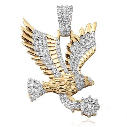 10KY 1.50CTW DIAMOND FLYING EAGLE PENDANT - Johnny Dang & Co
