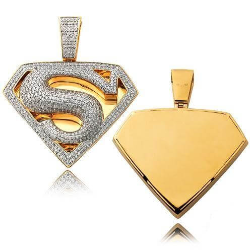 10K 6.25CTW DIAMOND 'SUPERMAN' PENDANT