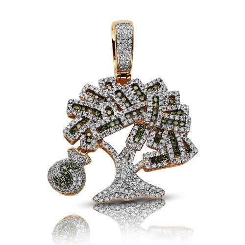 10KY 1.85CTW GREEN AND WHITE DIAMOND 'MONEY TREE' - Johnny Dang & Co