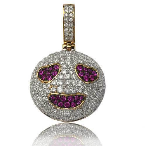 10KY 1.50CTW DIAMOND AND SYNTHETIC SAPPHIRE EMOJI - Johnny Dang & Co
