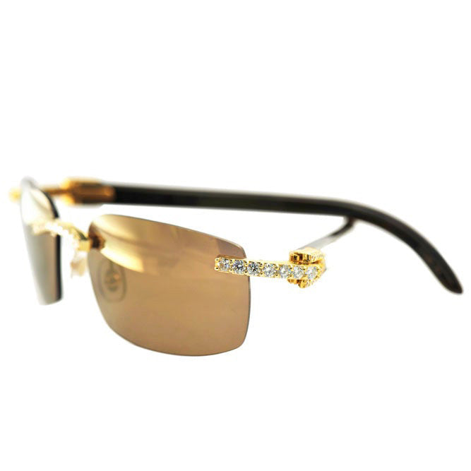 CJTK-16324 Custom Diamond Frame for designer Sunglasses