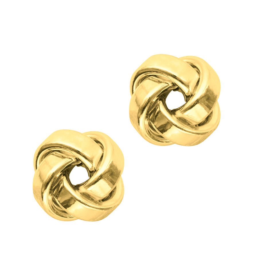 14K Gold Medium Polished Love Knot Stud Earring
