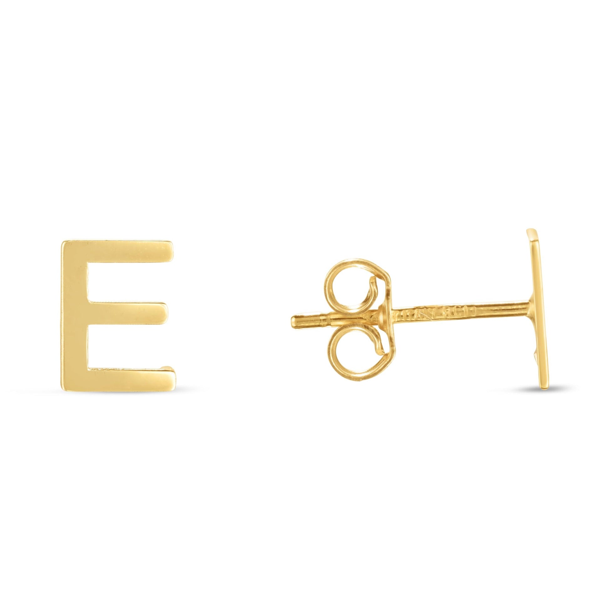 14K Gold Initial 'A Through Z' Stud Earring - Johnny Dang & Co