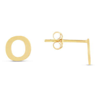 14K Gold Initial 'A Through Z' Stud Earring - Johnny Dang & Co
