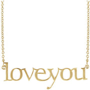 JDSP-85822 "Love You" Pendant with Necklace - Johnny Dang & Co